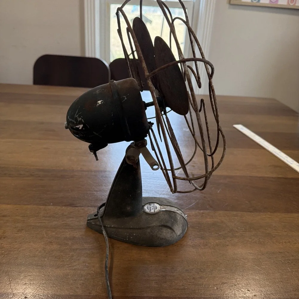 1930s 40s E.A. Smith Arctic Aire Fan Art Deco Green For Parts Read Description
